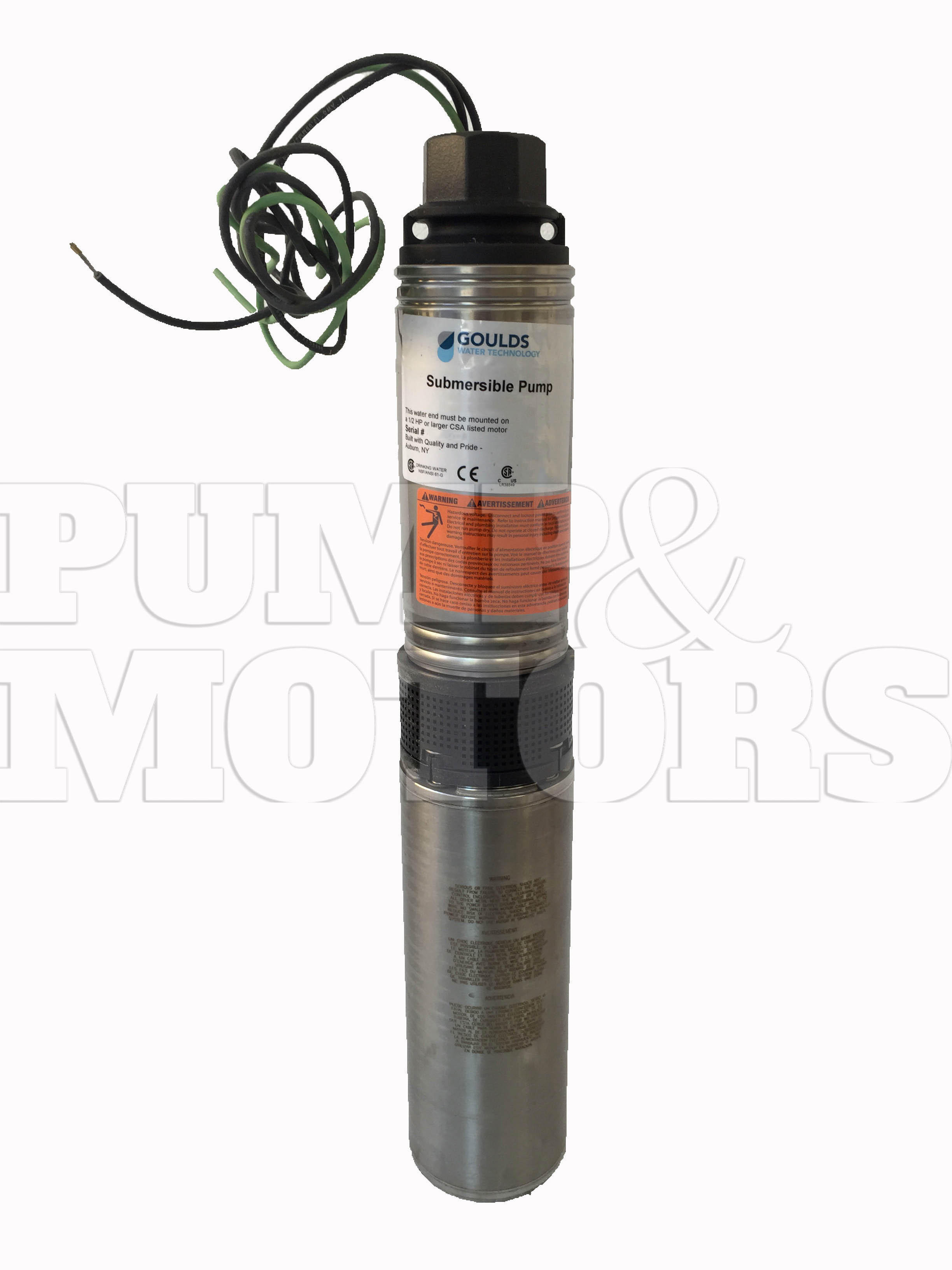 Goulds 7HS05421C 1/2HP 115V 4" Submersible Water Well Pump 7GPM